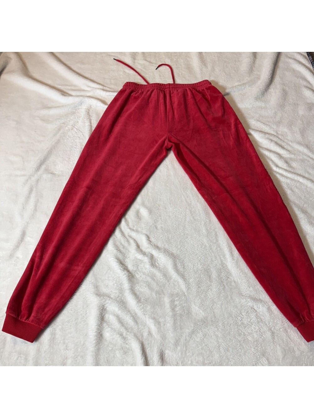 Dickies Velour Pants size M Vintage Y2K ‘90’s Red (2135) - Picture 7 of 9